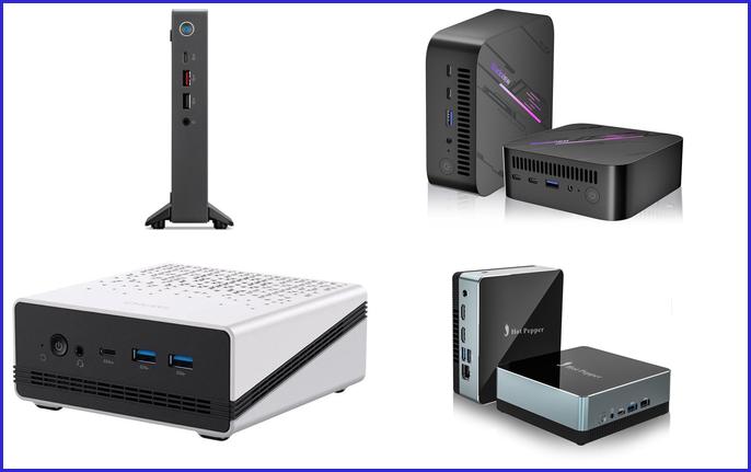 Afbeelding met de 4 beste mini pcs